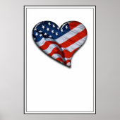 American Flag Heart Poster (Voorkant)