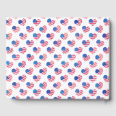 American Flag Heart Red White Blue Patriotic USA Gastenboek (Achterkant)
