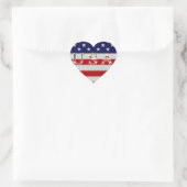 American Flag Heart Sticker (Tas)