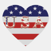 American Flag Heart Sticker (Voorkant)