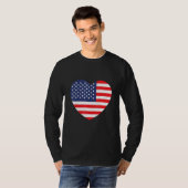 American Flag Heart T-shirt (Voorkant volledig)