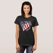 American Flag Heart T-shirt (Voorkant volledig)