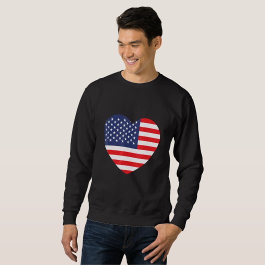 American Flag Heart Trui (Voorkant volledig)