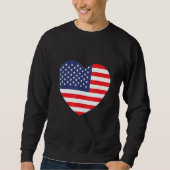 American Flag Heart Trui (Voorkant)