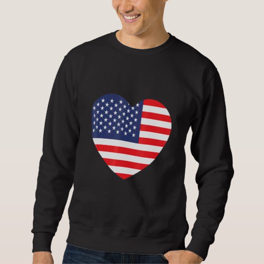 American Flag Heart Trui (Voorkant)