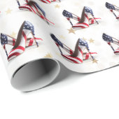 American Flag High Heel Shoes Cadeaupapier (Rol Hoek)