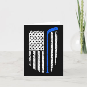 American Flag Hockey Patriottische ijshockeyspeler Kaart