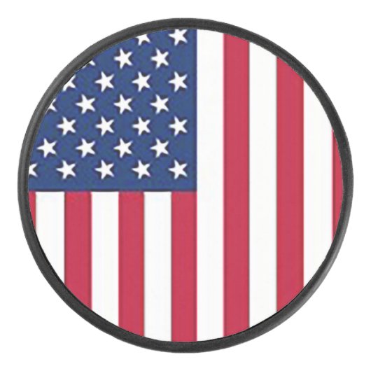 American flag hockey puck (Voorkant)