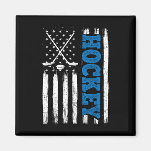 American Flag Hockey USA Patriottisch Shirt Hockey Magneet