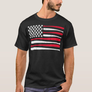 American Flag Honkbal Verenigde Staten  Honkbal Sp T-shirt