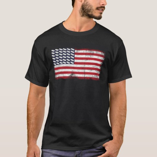 American Flag Hot Dog National Mustard Day T-shirt (Voorkant)