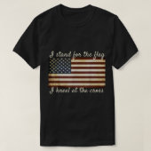 American Flag I Stand For The Flag Christian Patri T-shirt (Design voorkant)