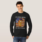 American Flag I'm Just Here For The Wieners Dabbin T-shirt (Voorkant volledig)