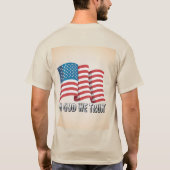 American Flag In God We Trust Mannen Sand T-Shirt (Achterkant)
