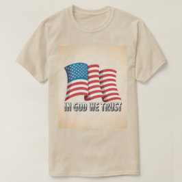 American Flag In God We Trust Mannen Sand T-Shirt