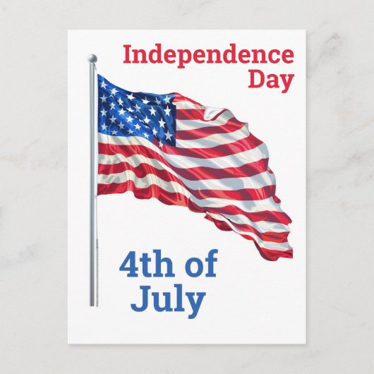 American Flag Independence Day Briefkaart (Voorkant)