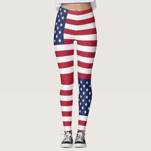 American Flag Independence Day Leggings (Voorkant)