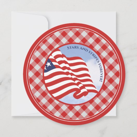 American Flag Independence Day Red, White en Blue Kaart (Achterkant)