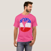 American Flag Karate Shirt - Retro Martial Arts (Voorkant volledig)
