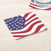 AMERICAN FLAG KARTONNEN ONDERZETTERS (Schuin)