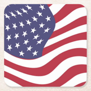 AMERICAN FLAG KARTONNEN ONDERZETTERS