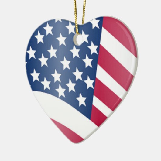 AMERICAN FLAG KERAMISCH ORNAMENT (Links)