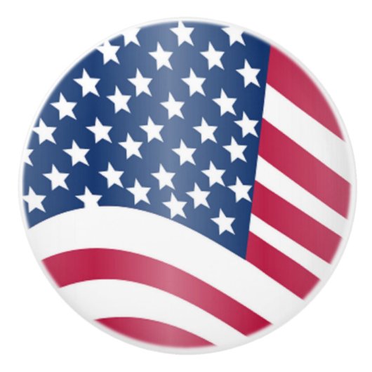 AMERICAN FLAG KERAMISCHE KNOP (Voorkant)