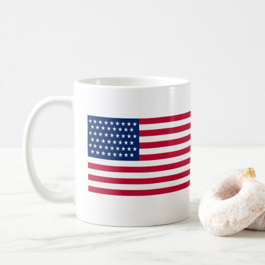 American flag koffiemok (Met donut)