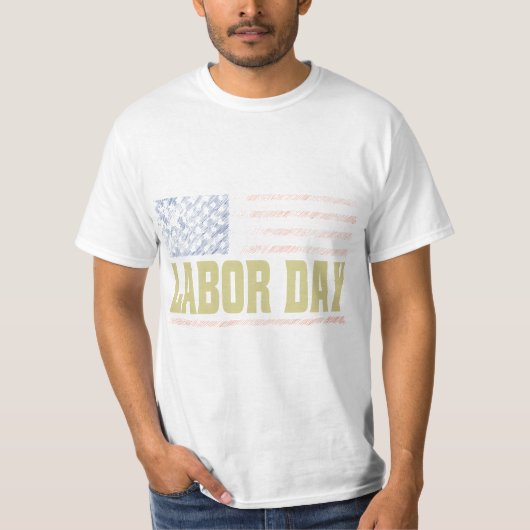 American Flag Labour Day echte harde werker T-shirt (Voorkant)