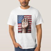 American Flag Labour Day in Red White Blue T-Shirt (Voorkant)