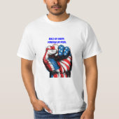 American Flag Labour Day in Red White Blue T-Shirt (Voorkant)