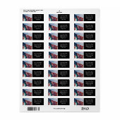 American Flag Lady Liberty Etiket (Full Sheet)