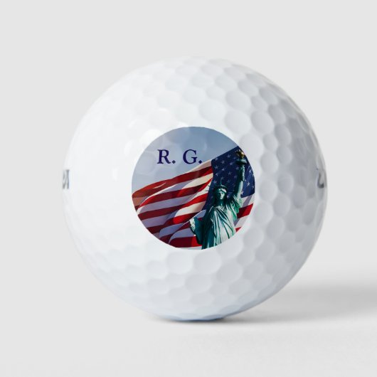 American Flag Lady Liberty Golfballen (Voorkant)