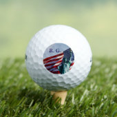 American Flag Lady Liberty Golfballen (Insitu Shirt)