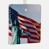 American Flag Lady Liberty Keramisch Ornament (Rechts)