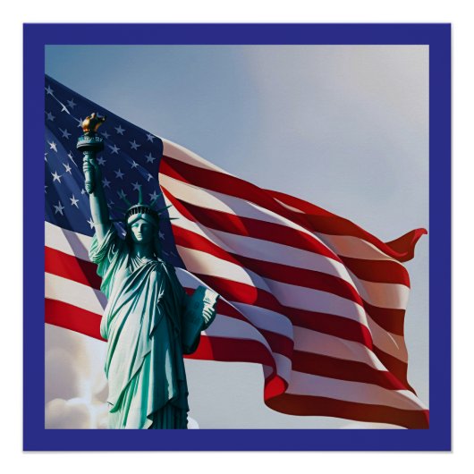 American Flag Lady Liberty Perfect Poster (Voorkant)