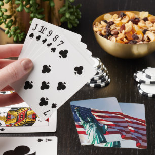 American Flag Lady Liberty Pokerkaarten