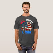 American Flag Lawn Mowing 4th of July Lawn Mower T-shirt (Voorkant volledig)