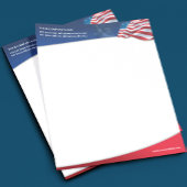 American Flag Letterhead Briefhoofd Sjabloon