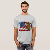 American Flag & Liberty Bell Independence Day URM T-shirt (Voorkant volledig)