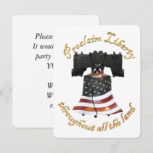 American Flag Liberty Bell Kaart (Voorkant / Achterkant)