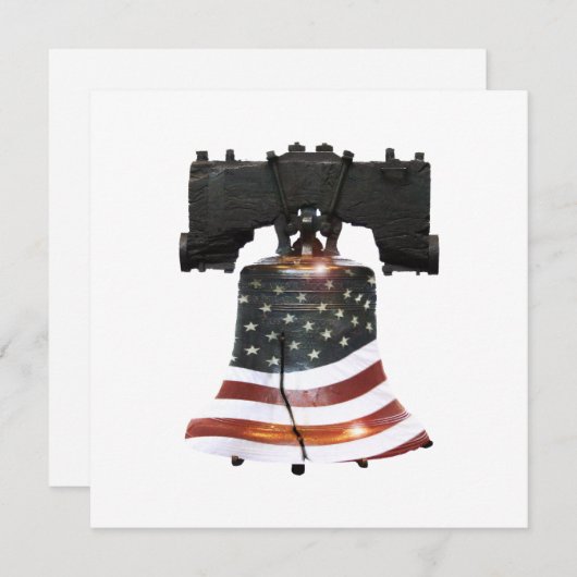 American Flag Liberty Bell Kaart (Voorkant / Achterkant)