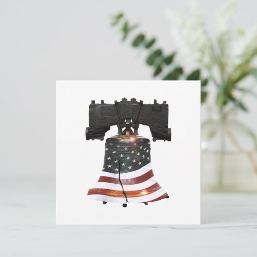 American Flag Liberty Bell Kaart (Staand voorkant)