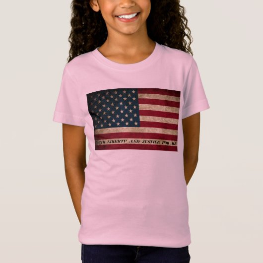 American Flag Liberty Shirt Meisjes (Voorkant)