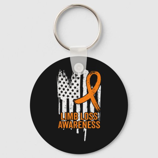 American Flag Limb Loss Awareness Hand been geampu Sleutelhanger (Voorkant)