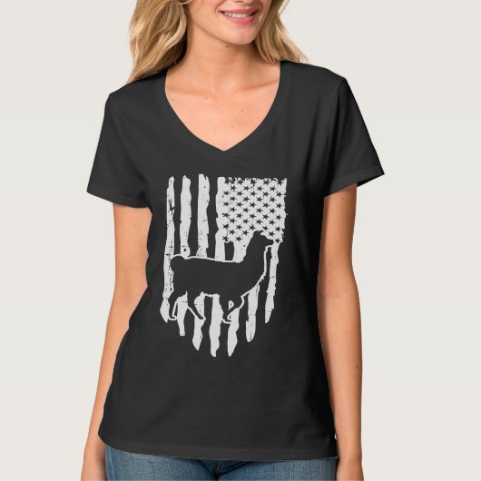 American Flag Llama T-shirt (Voorkant)