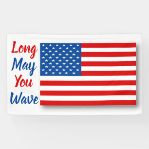 American Flag Long May You Wave Personated Spandoek