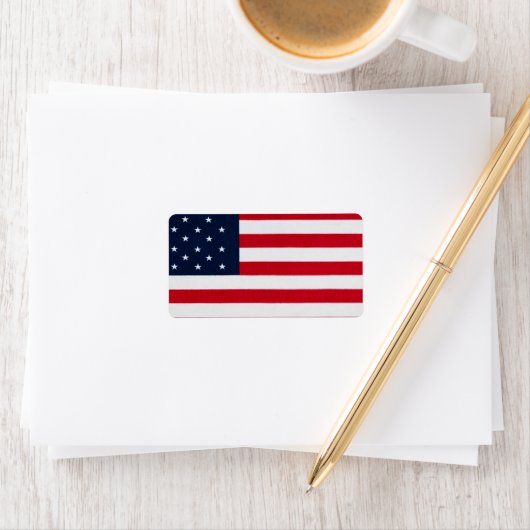 American Flag Magically Flag Etiket (Insitu)