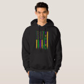 American Flag Mardi Gras Crawfish Hoodie (Voorkant volledig)