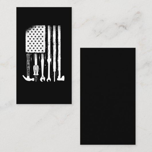 American Flag Mechanic Tools Proud Craftsman Veren Visitekaartje (Voorkant / Achterkant)